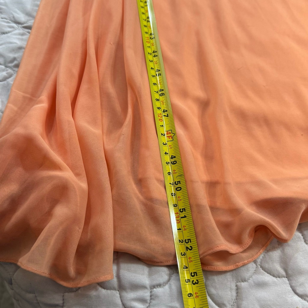 Cachet Peach Formal Beaded Strapless Dress Size 12 - Picture 5 of 10